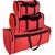 3 Bolsas de viagem bagagem sacola kit 3 tamanhos P / M / EXG Vermelho