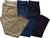 3 calças masculinas basica sarja slim alto com elastano Alto padrão de qualidade e conforto Basica bege, Azul marinho, Preto