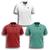 3 Camisas Gola Polo Masculina Original Oferta Imperdivel Vermelho, Verdemar, Branco