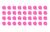 36 Imãs Coloridos p/ Geladeiras, Murais e Quadros Magnéticos Rosa Escuro