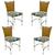 4 Cadeiras em Alumínio e Fibra Sintética JK Cozinha Edícula Avelã e trancoso