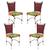 4 Cadeiras em Alumínio e Fibra Sintética JK Cozinha Edícula Vinho Dark e Saquarema