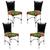 4 Cadeiras em Alumínio e Fibra Sintética JK Cozinha Edícula Preto e Saquarema