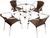4 Cadeiras Floripa e Mesa Ascoli em Alumínio para Área, Edícula, Jardim Trama Original Pedra ferro