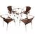 4 Cadeiras Floripa e Mesa Ascoli em Alumínio para Jardim, Piscina, Edícula Trama Original Pedra Ferro