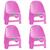 4 Cadeirinha Infantil Poltrona Plástica Até 50KG Paramount Rosa