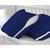 4 Capas Protetoras de Travesseiro Malha Gel (Helanca)  Fronha 50cm x 70cm com Zíper Azul Marinho