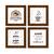 4 Quadros Decorativos Café Boa Ideia Cozinha Copa MDF 15x15 Marrom