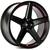 4 rodas gt7 modelo c-spec 2 / aro 17x7 / (4x100) et35 Preta fosca friso vermelho