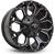 4 rodas kr m12 modelo hilux 4x4 off-road / aro 17x8 / (6x139) et20 Preta Diamantada Fosca