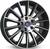 4 rodas kr r66 modelo fiesta sport / aro 14x6 / (4x108) et30 Preta diamantada