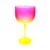 4 Taças Gin Degradê Bicolor Fosco Acrílico  550 Ml Amarelo e Pink Neon
