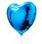 5 Balão Metalizado Coração 45cm (Escolha A Cor) Festa Decoração Dia Dos Namorados Casamento azul