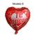 5 Balões Coração 22cm Frases de Amor Namorados Casamento Modelo 6