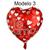 5 Balões Coração 22cm Frases de Amor Namorados Casamento Modelo 3