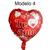 5 Balões Coração 22cm Frases de Amor Namorados Casamento Modelo 4
