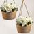 5 buquês flores mini hortênsia artificial decoração p/ casa festa de casamento jardim e escritório Branco