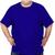 5 Camisetas Plus Size 100% Algodão Camisa Basica Qualidade Azul
