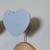 5 Ganchos Penduradores de Parede Infantil MDF 15mm Coração Azul