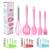 5 Pcs Utensílios De Cozinha Conjunto Panelas De Silicone Antiaderente Conjunto De Utensílios De Espátula Resistentes Ao  ROSA