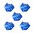 5 Pedras de Plastico 25x20mm Acessório de Jogo Ludens Spirit Azul