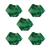 5 Pedras de Plastico 25x20mm Acessório de Jogo Ludens Spirit Verde escuro