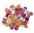 50 Botões de Madeira Girassóis Coloridos Artesanato 25mm DIY Colorido
