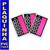 50 Plaquinhas de Pvc Preços 7x4,5 Reutilizável Pink Neon