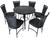 6 Cadeiras JK e Mesa com Tampo Ripado em Alumínio para Área, Jardim e Piscina Avelã