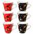 6 Caneca Xicara Personalizado Minnie e Mickey Disney de Porcelana 110 ml 110-021/022-06