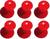 6 imãs magnéticos de geladeira mural painel de metal prendedor pino Vermelho
