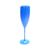 6 Taças De Champanhe Acrílico Solido Colorido 160Ml  Azul Celeste