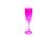 6 Taças De Champanhe Acrílico Solido Colorido 160Ml Pink neon