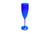 6 Taças De Champanhe Acrílico Solido Colorido 160Ml Azul royal