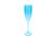 6 Taças De Champanhe Acrílico Solido Colorido 160Ml Azul bebê