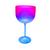 6 Taças Gin Degradê Bicolor Fosco Acrílico  550 Ml Azul/Pink Neon