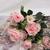 7 Flores De Simulação De Rosas , bouquets De Casamento Doméstico De Decorativas FR-613 Novidade Rosa bebe