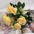 7 Flores De Simulação De Rosas , bouquets De Casamento Doméstico De Decorativas FR-613 Novidade Amarelo