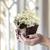 7 Mini buquê hortênsia flor artificial perfeita para festas e casamentos de decoração de casa DIY Branco