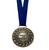 70 Medalhas Honra ao Mérito 3,6cm Fita Azul Esportiva Metal Bronze