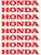 8 Adesivos Honda Branco Para Roda De Moto Liga Leve Vermelho
