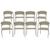 8 Cadeiras Atenas Tricô Náutico e Alumínio com Proteção UV para Varanda, Cozinha, Área, Jardim - Pintura Fendi Rami