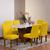 8 Capas De Cadeira De Jantar Em Malha Gel Lisa Coladinha Costura Super Reforçada  Envio Rapido Amarelo