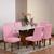8 Capas De Cadeira De Jantar Em Malha Gel Lisa Coladinha Costura Super Reforçada  Envio Rapido Rosa