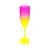 8 Taças De Champanhe Degradê Bicolor 160 Ml Amarelo Pink Neon