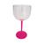 9 Taças de Gin Acrílico Base Sólida Neon 550 ML  Pink Neon