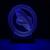 Abajur Luminária Espiral Realista 3D LED Azul