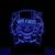 Abajur Luminária Guns N' Roses Decorativa Led Azul