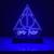 Abajur Luminária Harry Potter Relíquias da Morte LED Azul