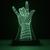 Abajur Luminaria Led 3d Mão Homem Aranha Decorativo Quarto Verde